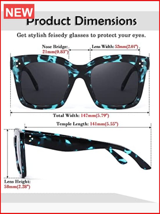 Vintage Square Sunglasses UV400 Protection Non-Polarized Retro main image 7